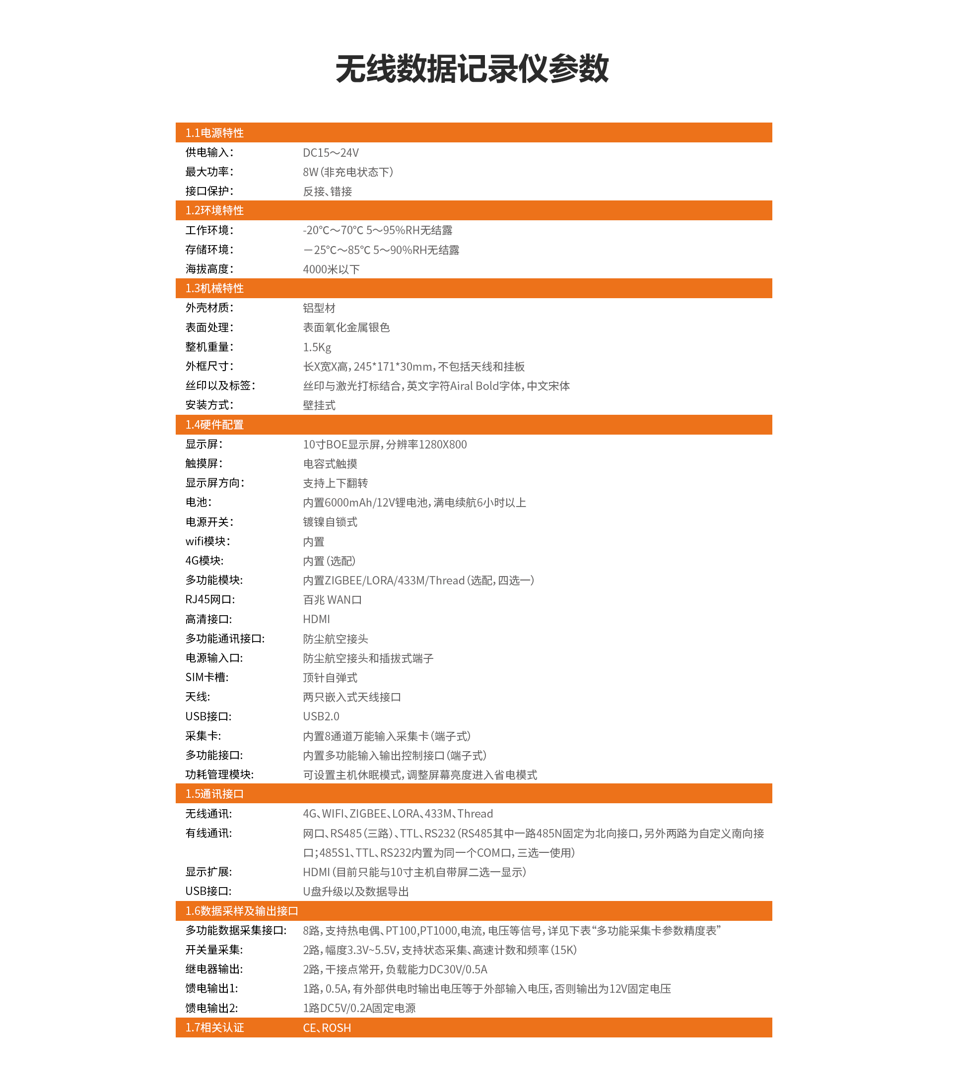 无线数据采集仪